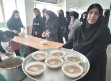 توزیع صبحانه گرم خیریه  مرکز نیکوکاری بچه های آسمان در محله علی اباد